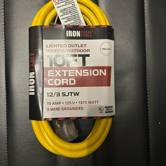 🆕IRON FORGE CABLE 25 ft Lighted Outdoor Extension Cord - 12/3 SJTW Heavy… - Picture 7 of 8